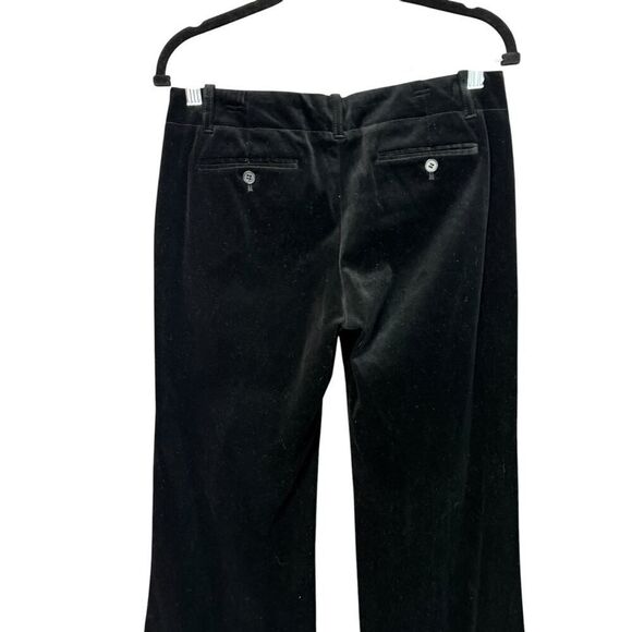 Theory Women’s Black Velvet Low Rise Wide Leg Pleated Pants Size 6 - Picture 7 of 14
